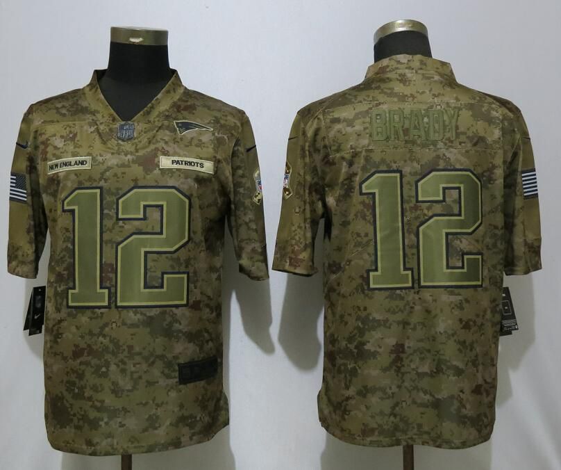 Men New England Patriots #12 Brady Nike Camo Salute to Service Limited NFL Jerseys->carolina panthers->NFL Jersey